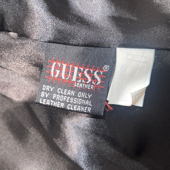 Guess black 100% genuine leather jacket - Picture 5 of 7